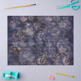 Papel De Seda Gothic Grunge Indigo 