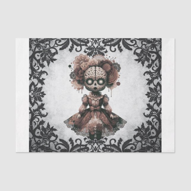 Papel De Seda Gothic Lace Doll (Anverso)