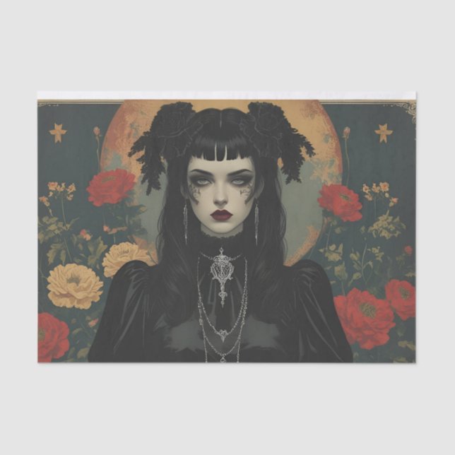 Papel De Seda Gothic Valentine Decoupage Large (Anverso)