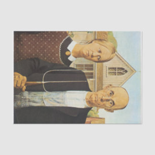 Papel De Seda Gótico americano de Grant Wood, arte de reproducci