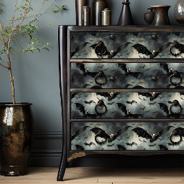 Papel De Seda Gótico Bats Halloween | Decoupage gótica Boda