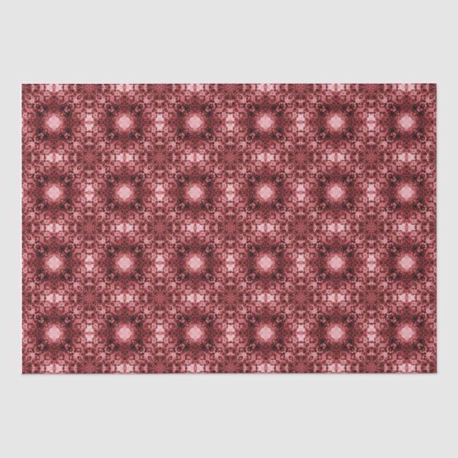 Papel De Seda Gótico de firma rosa con patrones (Anverso)