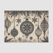 Papel de seda gótico de Navidad para decoupage