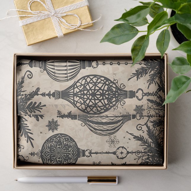 Papel de seda gótico de Navidad para decoupage  (Regalo )