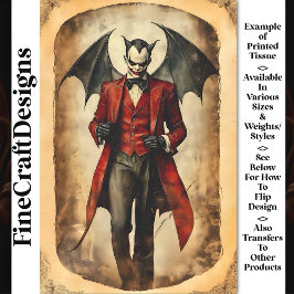 Papel De Seda Gótico Malvado Vampiro Siniestro Maquillaje BB3 De