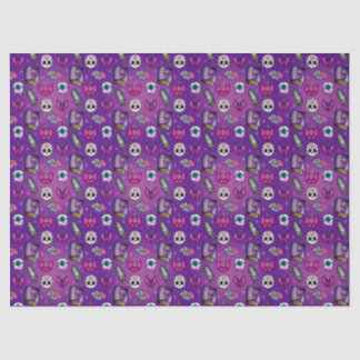 Papel De Seda Gótico Pastel - Bruja - Halloween morado