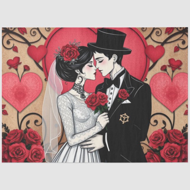 Papel de seda gótico romántico (Anverso)