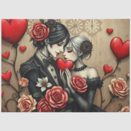 Papel de seda gótico romántico
