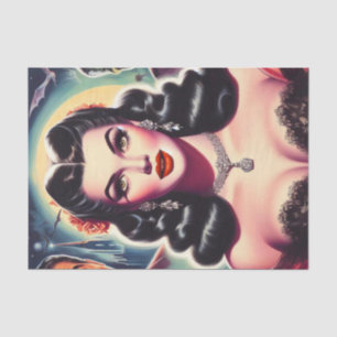 Papel De Seda Gótico Vintage Pin-up