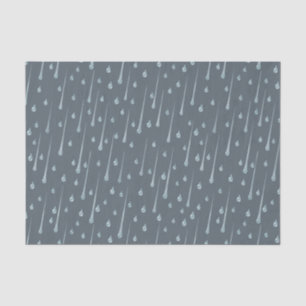 Papel De Seda Gotitas de Lluvia Cute Día Lluvioso Gris Oscuro