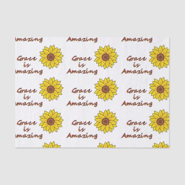 Papel De Seda Grace es asombrosa - Girasol (Anverso)