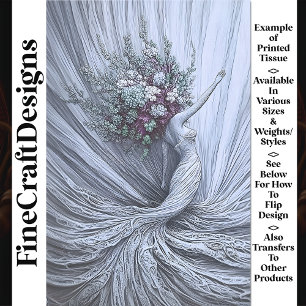 Papel De Seda Graceus Golden Woman Floral Crown W3 Decoupage