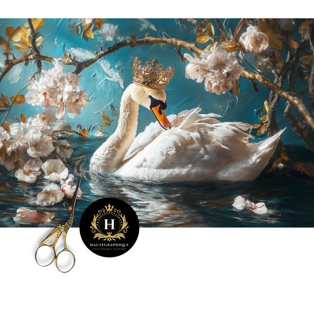 Papel De Seda Graceus White Swan Blossom Brands Decoupage (Subido por el creador)