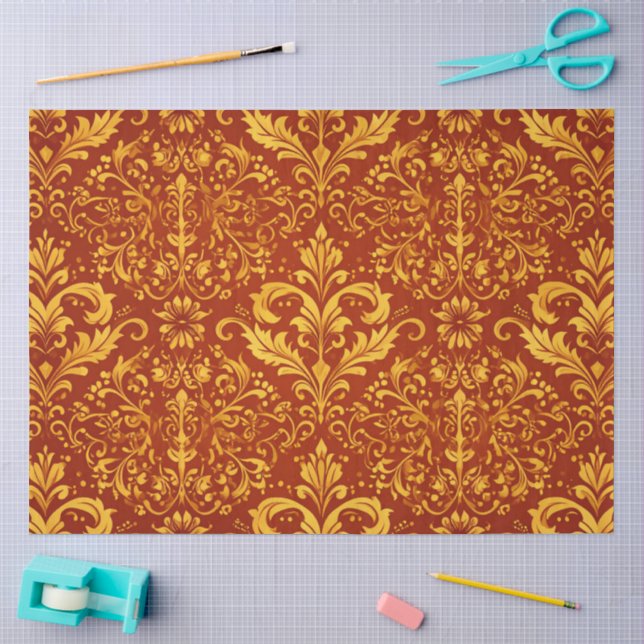 Papel De Seda Gracia Dorada (Artesanía)
