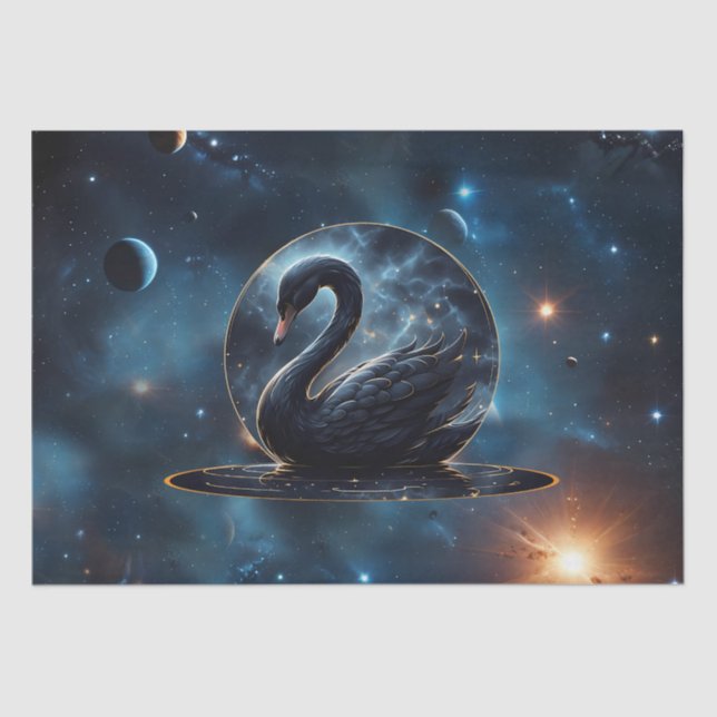 Papel De Seda Gracia galáctica: El Cisne Negro. (Anverso)