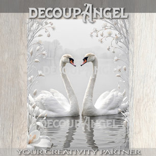 Papel De Seda Gracia pura en aguas tranquilas - Decoupage -