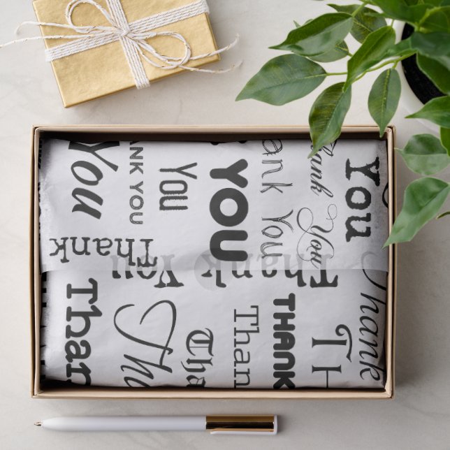 Papel De Seda Gracias (en blanco) (Regalo )