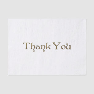 Papel De Seda Gracias, Golden Typography Text Elegant