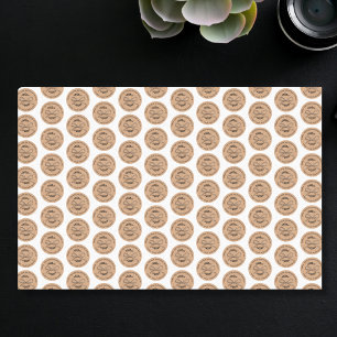 Papel De Seda gracias patrón marrón kraft bow de negocios