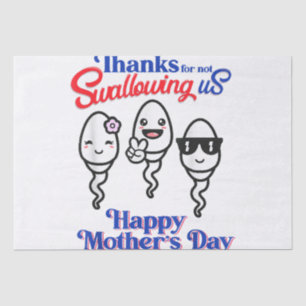 Papel De Seda Gracias por no tragarnos Feliz Día de la Madre