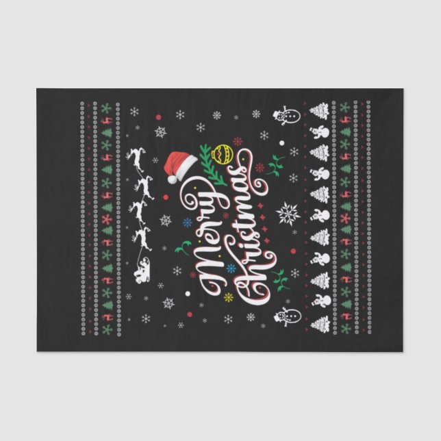 Papel De Seda Graciosa Feliz Navidad (Anverso)