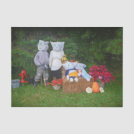 Papel De Seda Graciosa granja rústica de la familia otoño