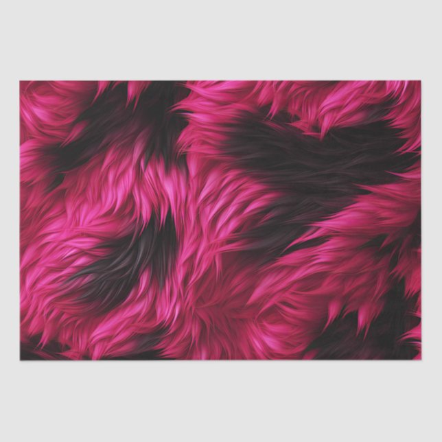 Papel De Seda Graciosa textura de piel de monstruo rosa y negro  (Anverso)