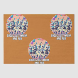 Papel De Seda Graciosas Guías De Halloween Quieren Divertirse Fi