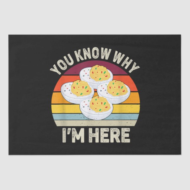 Papel De Seda Gracioso Día de Acción de Gracias Deviled Huevos s (Anverso)