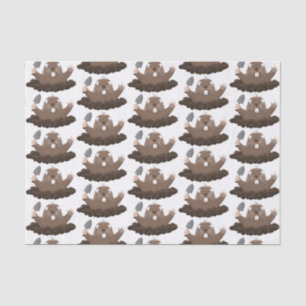 Papel De Seda Gracioso gopher digging personalizado ilustracion