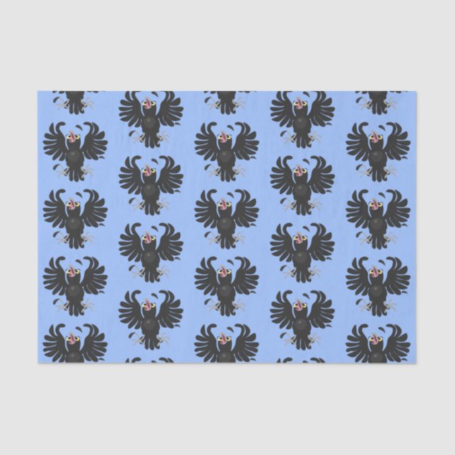 Papel De Seda Gracioso ilustracion de personalizado de cuervos l (Anverso)