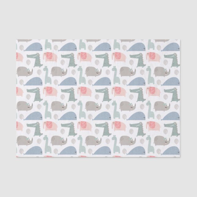 Papel De Seda Gracioso patrón animal facial (Anverso)