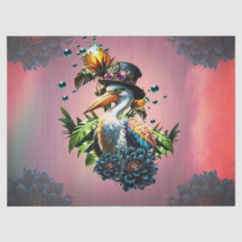 Papel De Seda Gracioso pelícano con gorra de vapor