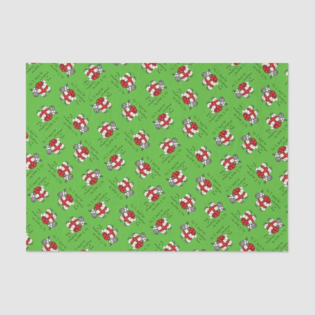 Papel De Seda Gracioso Personalizado de Navidades vacacionales (Anverso)