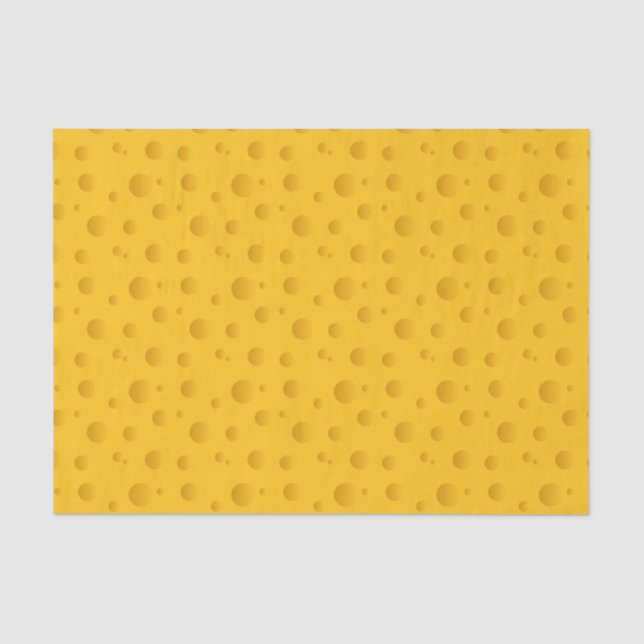Papel De Seda Gracioso regalo amarillo de agujeros de queso suiz (Anverso)