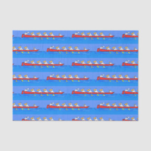 Papel De Seda Graciosos pelícanos remando ilustracion personaliz