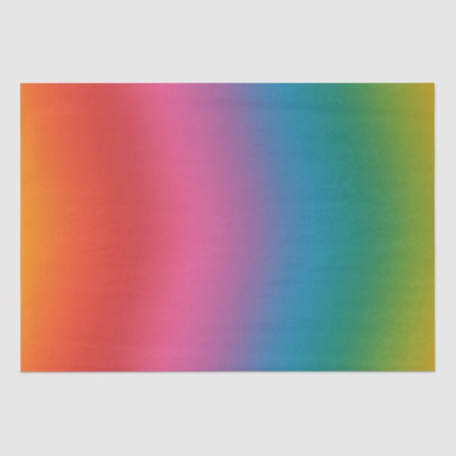 Papel De Seda Gradiente arcoiris colorido (Anverso)