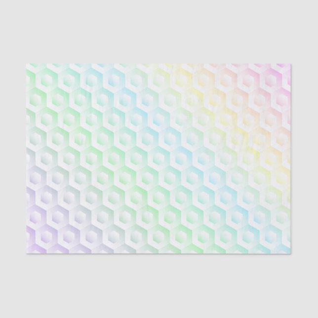 Papel De Seda Gradiente arcoiris colorido color pastel (Anverso)