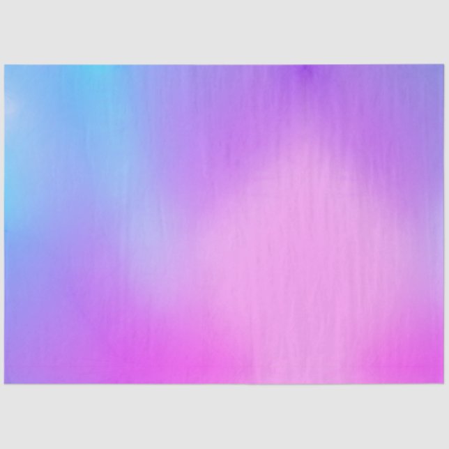 Papel De Seda Gradiente azul rosa morado (Anverso)