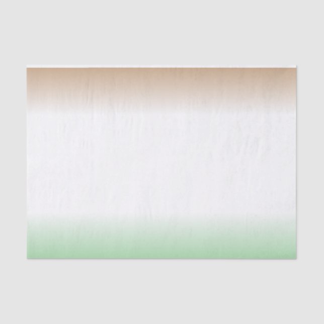 Papel De Seda Gradiente blanco, marrón y verde (Anverso)