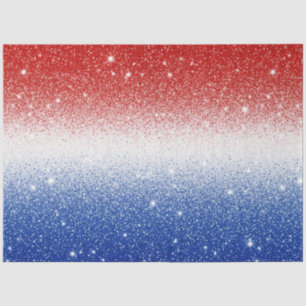 Papel De Seda Gradiente Brillante Rojo Blanco Azul Día Patriótic