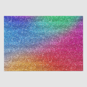 Papel De Seda Gradiente de brillo de arcoíris brillante
