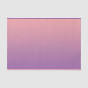Papel De Seda Gradiente de Ombre Púrpura Pastel Sunset Pink