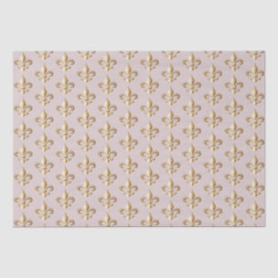 Papel De Seda Gradiente de oro cincelado Heraldic Fleur de lis R