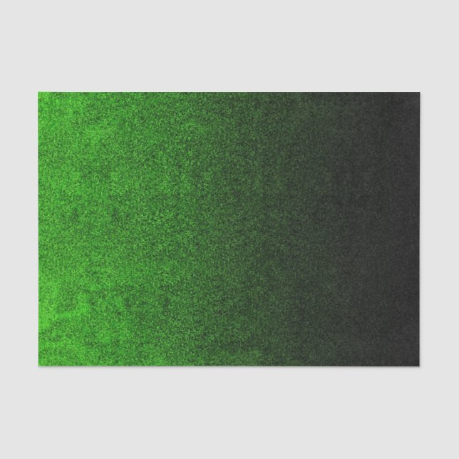 Papel De Seda Gradiente de Purpurina verde y negro (Anverso)