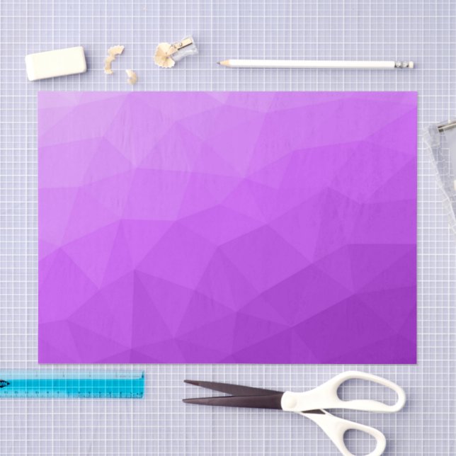Papel De Seda Gradiente geométrico de malla de lavanda púrpura (Artesanía)