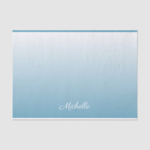 Papel De Seda Gradiente personalizado de color azul angelado