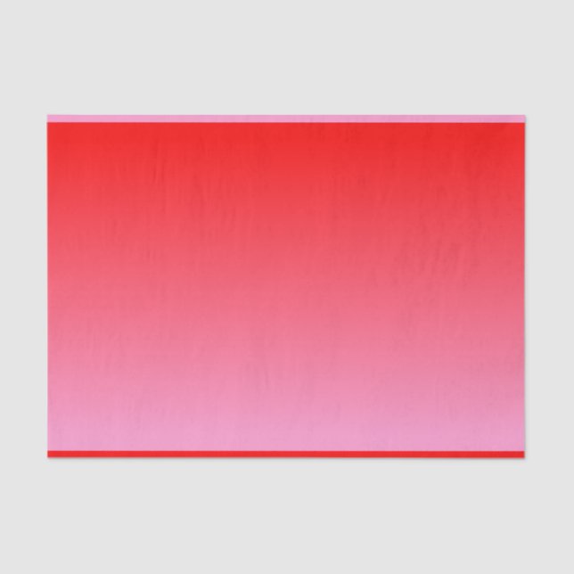 Papel De Seda Gradiente rosa y rojo de San Valentín (Anverso)