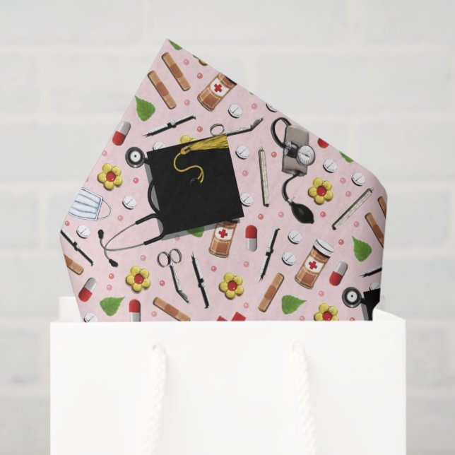 Papel De Seda Graduación de enfermera RN (Bolsa de regalo)