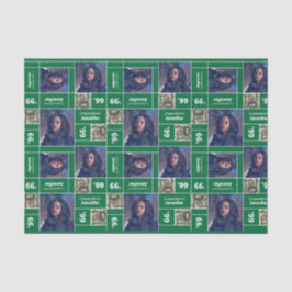 Papel De Seda Graduación de fotografía cuadrada Clase Año Verde